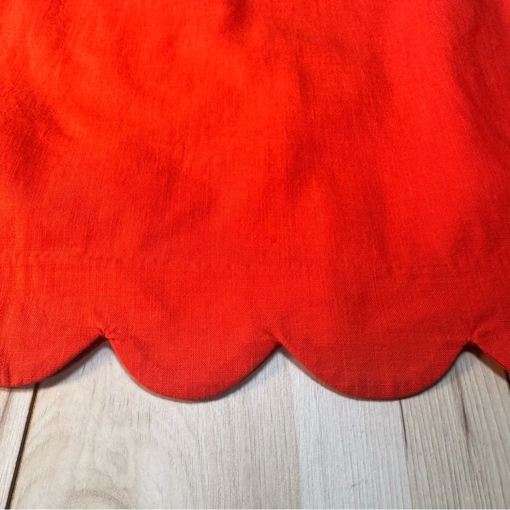 Kate Spade x Target Red Dress Sleeveless Scalloped Hem Mini Dress Size M‎ NWT